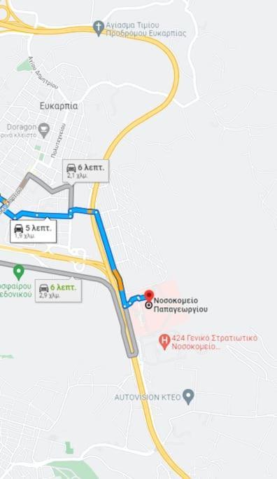 5 Min From Papageorgiou Free Indoor Parking Lägenhet Thessaloníki Exteriör bild